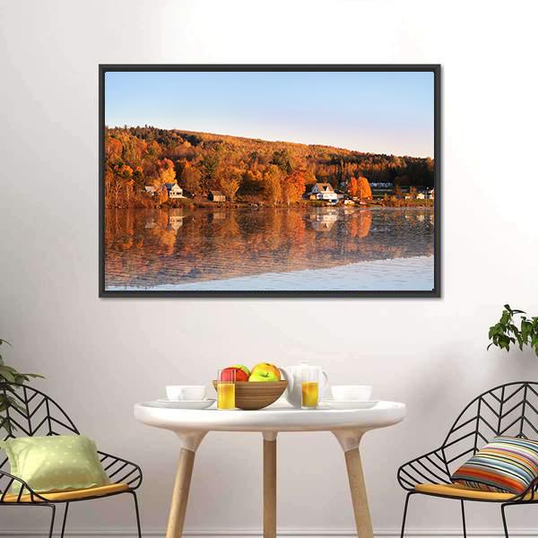 Countryside Of New Brunswick Canvas Wall Art-1 Piece-Floating Frame-24" x 16"-Tiaracle