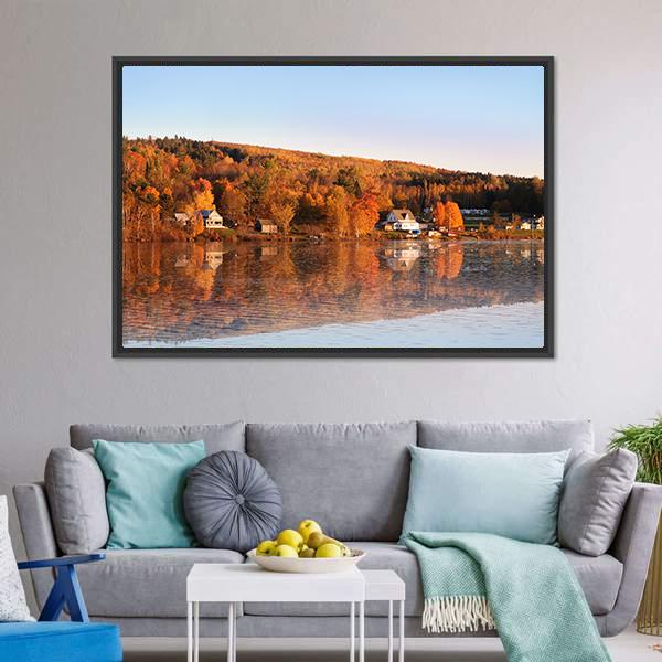 Countryside Of New Brunswick Canvas Wall Art-5 Horizontal-Gallery Wrap-22" x 12"-Tiaracle