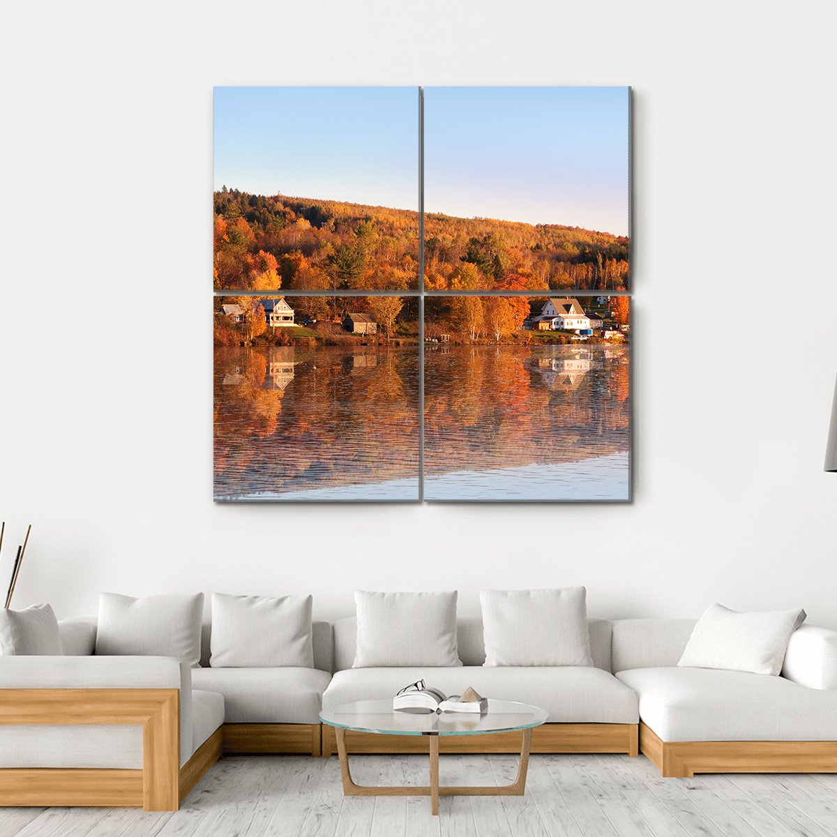 Countryside Of New Brunswick Canvas Wall Art-4 Square-Gallery Wrap-17" x 17"-Tiaracle