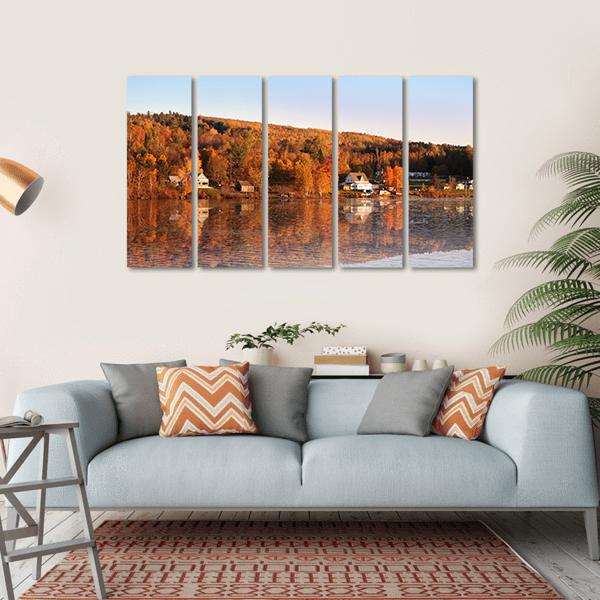 Countryside Of New Brunswick Canvas Wall Art-5 Horizontal-Gallery Wrap-22" x 12"-Tiaracle