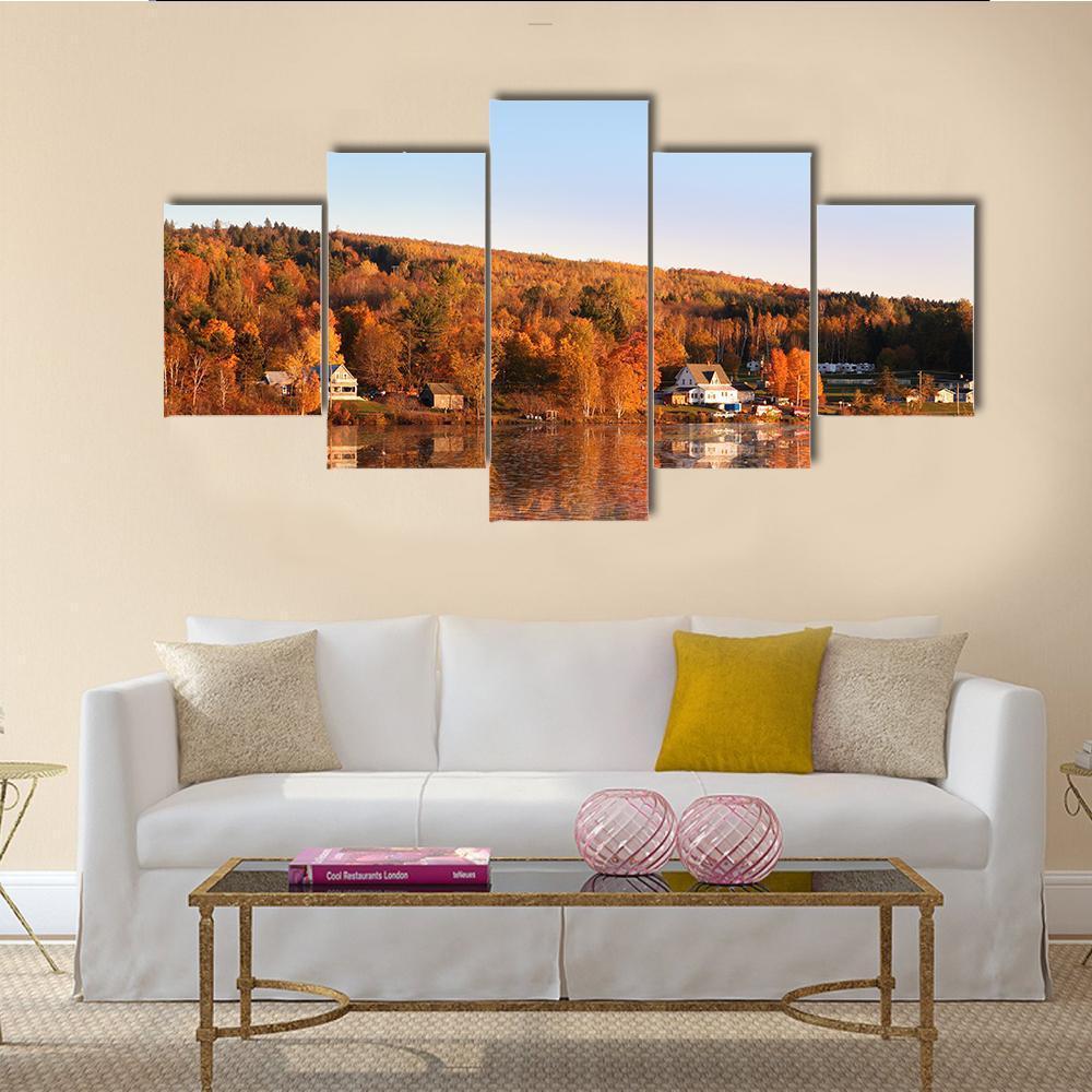 Countryside Of New Brunswick Canvas Wall Art-5 Star-Gallery Wrap-62" x 32"-Tiaracle