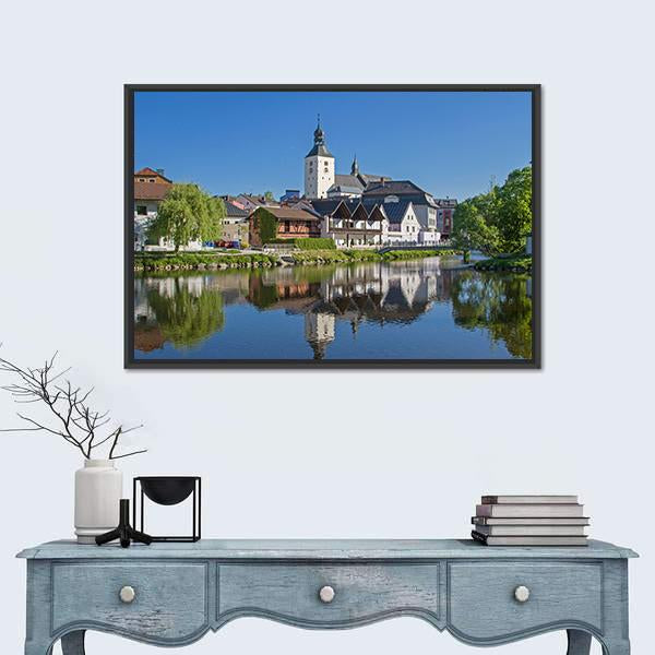 County Town Of Regen Canvas Wall Art-3 Horizontal-Gallery Wrap-25" x 16"-Tiaracle