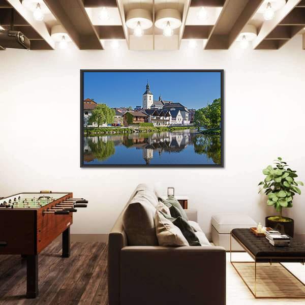 County Town Of Regen Canvas Wall Art-3 Horizontal-Gallery Wrap-25" x 16"-Tiaracle