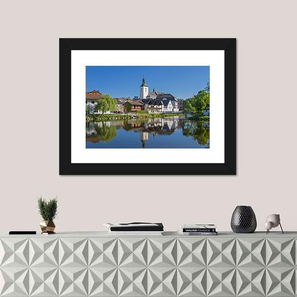 County Town Of Regen Canvas Wall Art-3 Horizontal-Gallery Wrap-25" x 16"-Tiaracle