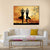 Couple Doing Yoga Canvas Wall Art-4 Square-Gallery Wrap-17" x 17"-Tiaracle