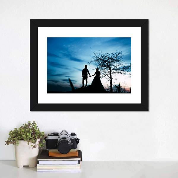 Couple Holding Hands Panoramic Canvas Wall Art-1 Piece-36" x 12"-Tiaracle