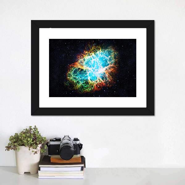 Crab Nebula Vertical Canvas Wall Art-3 Vertical-Gallery Wrap-12" x 25"-Tiaracle