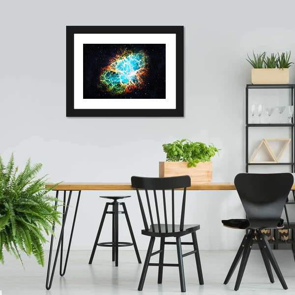 Crab Nebula Vertical Canvas Wall Art-3 Vertical-Gallery Wrap-12" x 25"-Tiaracle