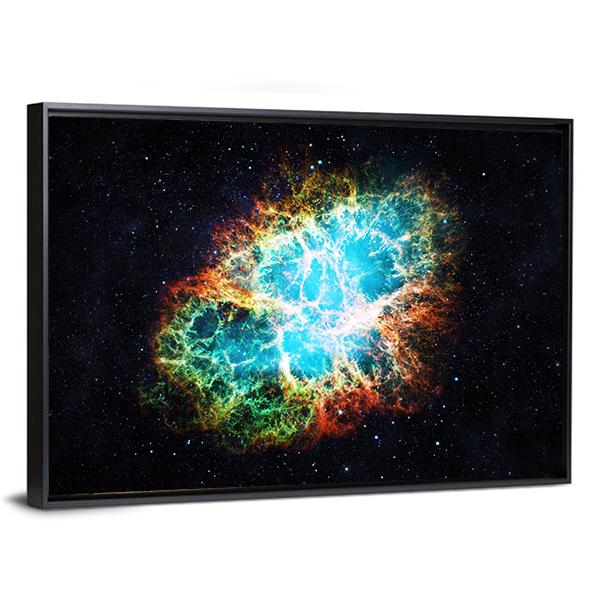 Crab Nebula Vertical Canvas Wall Art-3 Vertical-Gallery Wrap-12" x 25"-Tiaracle