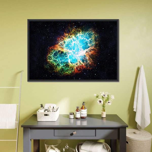 Crab Nebula Vertical Canvas Wall Art-3 Vertical-Gallery Wrap-12" x 25"-Tiaracle