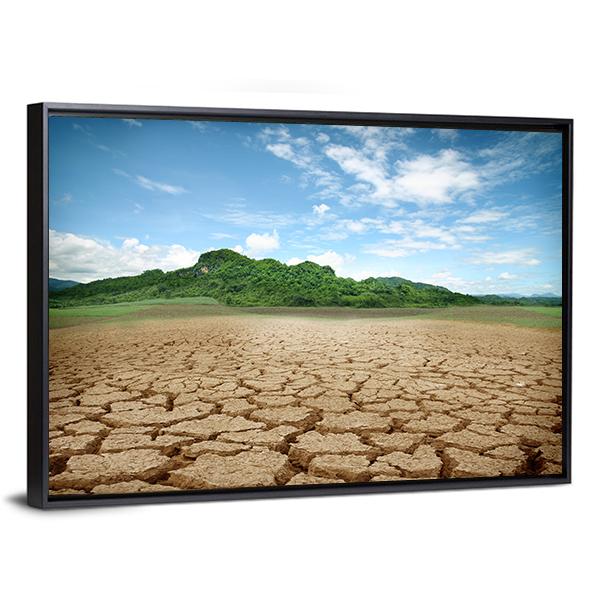 Cracked Earth Canvas Wall Art-3 Horizontal-Gallery Wrap-25" x 16"-Tiaracle