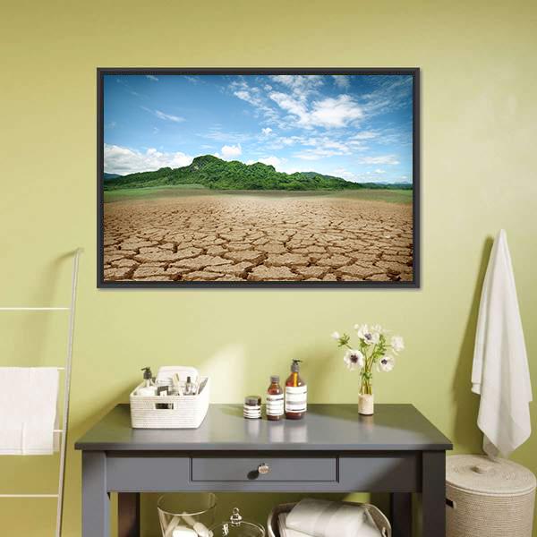 Cracked Earth Canvas Wall Art-3 Horizontal-Gallery Wrap-25" x 16"-Tiaracle