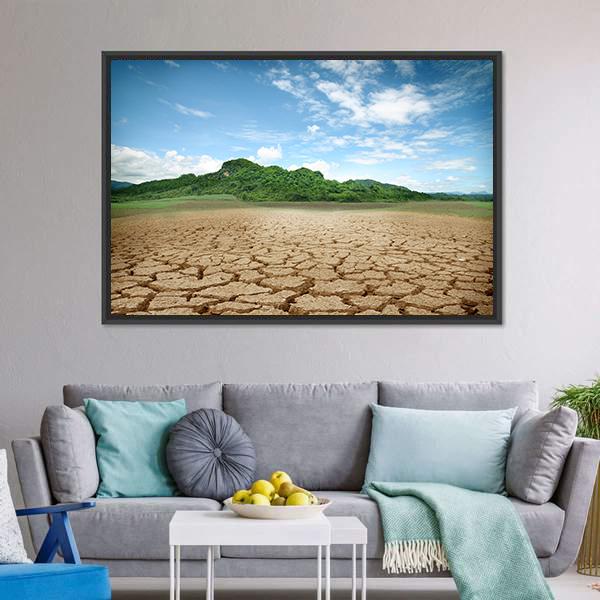 Cracked Earth Canvas Wall Art-3 Horizontal-Gallery Wrap-25" x 16"-Tiaracle