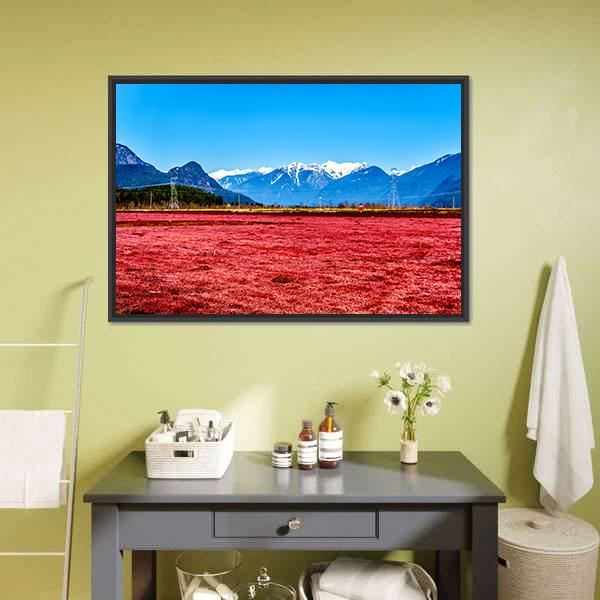 Cranberry Field Canvas Wall Art-3 Horizontal-Gallery Wrap-25" x 16"-Tiaracle
