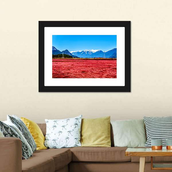 Cranberry Field Canvas Wall Art-1 Piece-Framed Print-20" x 16"-Tiaracle