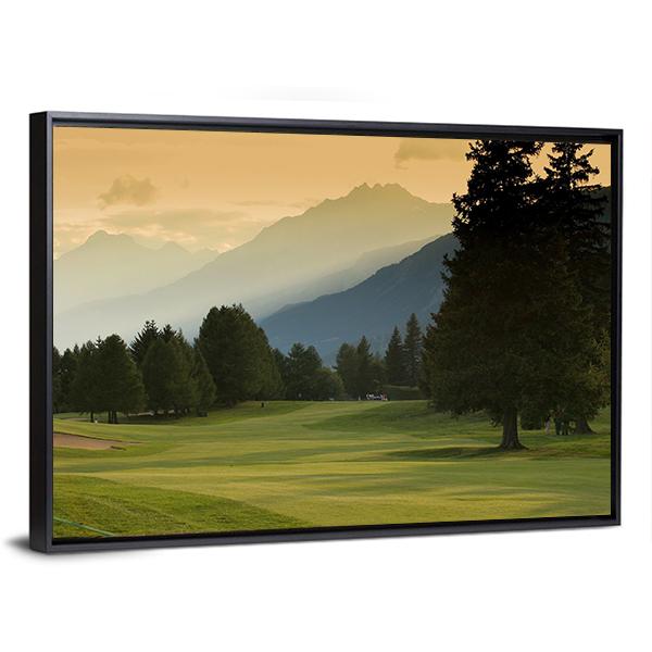 Crans Montana Golf Course Canvas Wall Art-3 Horizontal-Gallery Wrap-25" x 16"-Tiaracle