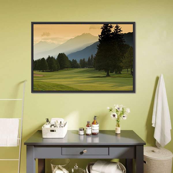 Crans Montana Golf Course Canvas Wall Art-3 Horizontal-Gallery Wrap-25" x 16"-Tiaracle