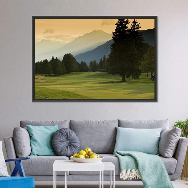 Crans Montana Golf Course Canvas Wall Art-3 Horizontal-Gallery Wrap-25" x 16"-Tiaracle