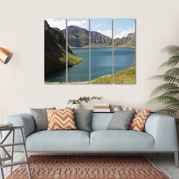 Crater Lake Philippines Canvas Wall Art-4 Horizontal-Gallery Wrap-34" x 24"-Tiaracle