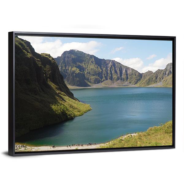 Crater Lake Philippines Canvas Wall Art-3 Horizontal-Gallery Wrap-25" x 16"-Tiaracle