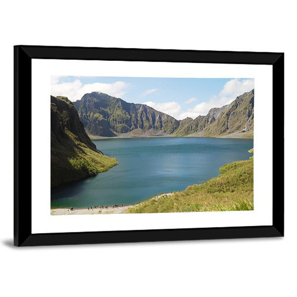 Crater Lake Philippines Canvas Wall Art-3 Horizontal-Gallery Wrap-25" x 16"-Tiaracle