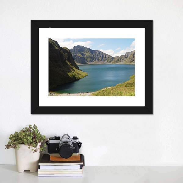 Crater Lake Philippines Canvas Wall Art-3 Horizontal-Gallery Wrap-25" x 16"-Tiaracle