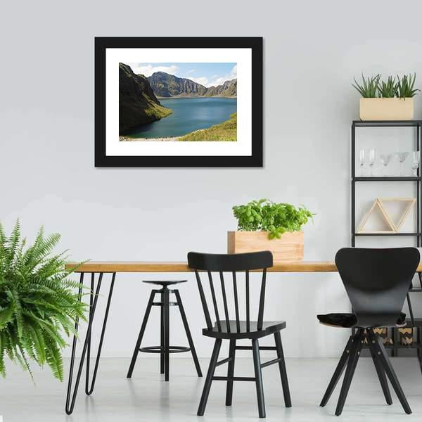 Crater Lake Philippines Panoramic Canvas Wall Art-1 Piece-36" x 12"-Tiaracle