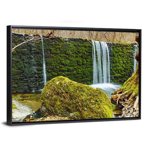 Crazy Mary River's Waterfall Canvas Wall Art-3 Horizontal-Gallery Wrap-25" x 16"-Tiaracle