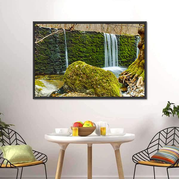 Crazy Mary River's Waterfall Canvas Wall Art-3 Horizontal-Gallery Wrap-25" x 16"-Tiaracle