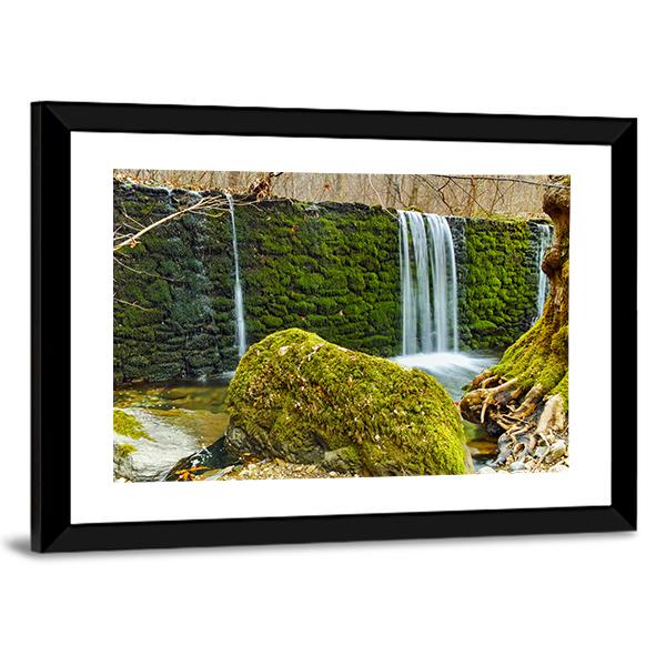 Crazy Mary River's Waterfall Canvas Wall Art-3 Horizontal-Gallery Wrap-25" x 16"-Tiaracle