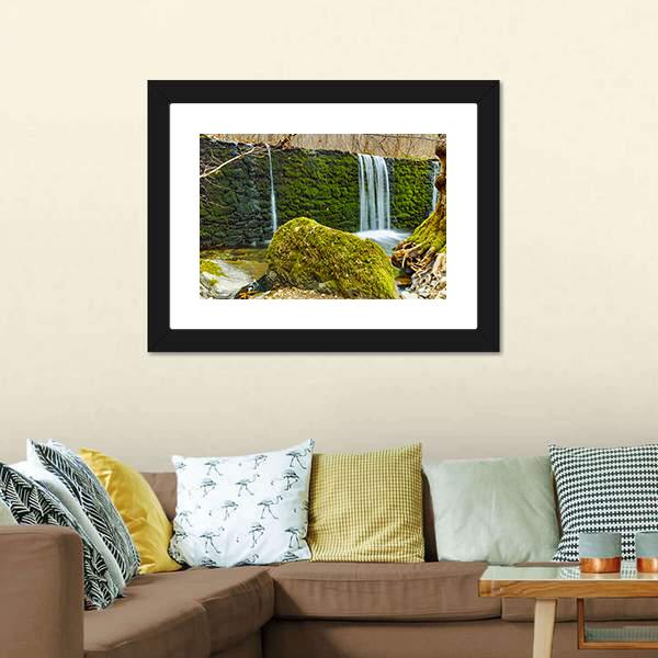 Crazy Mary River's Waterfall Canvas Wall Art-3 Horizontal-Gallery Wrap-25" x 16"-Tiaracle