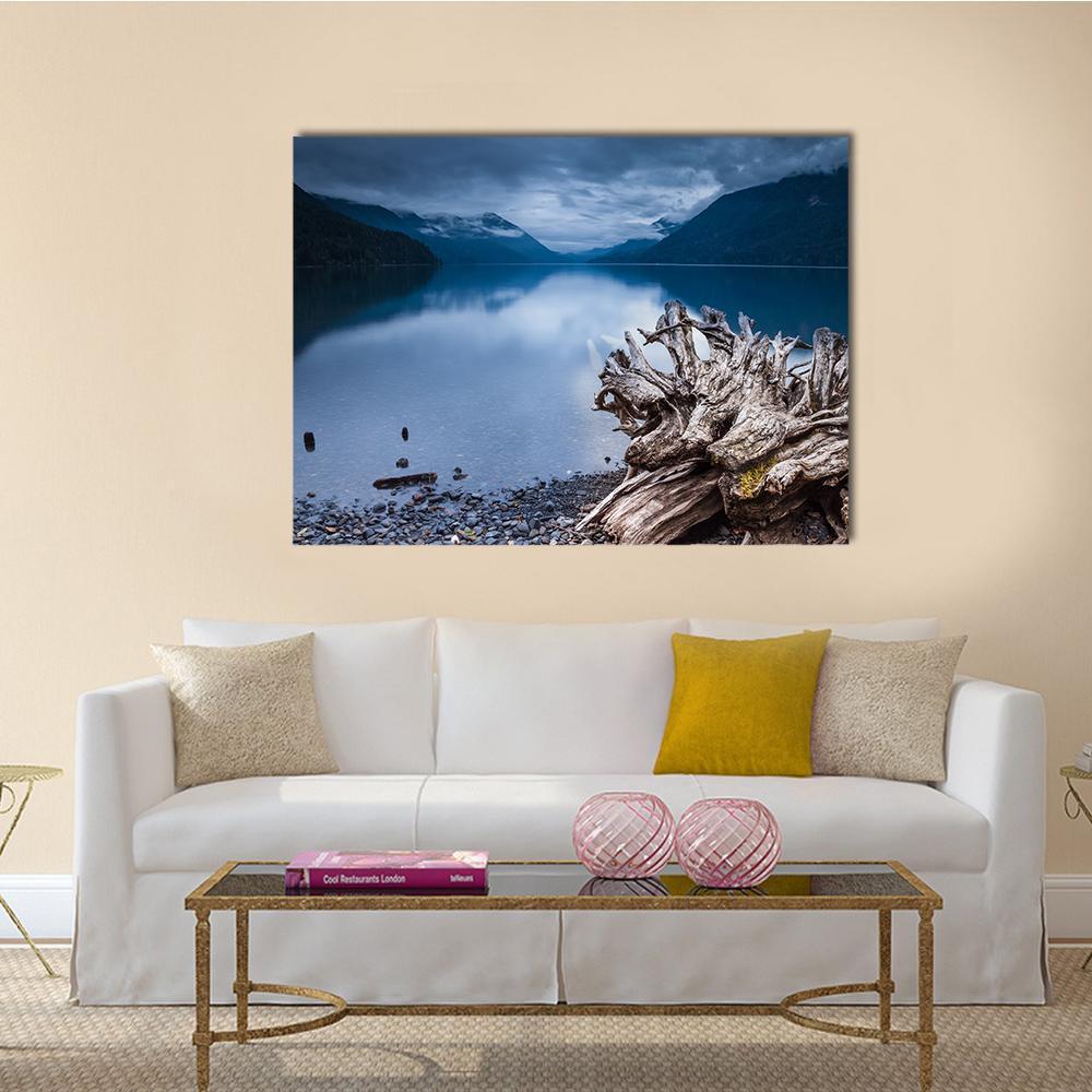 Crescent Lake Washington Canvas Wall Art-1 Piece-Gallery Wrap-48" x 32"-Tiaracle