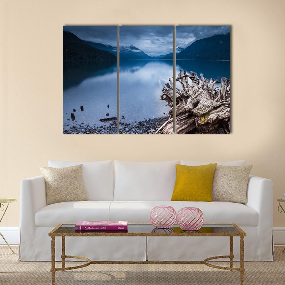 Crescent Lake Washington Canvas Wall Art-3 Horizontal-Gallery Wrap-37" x 24"-Tiaracle