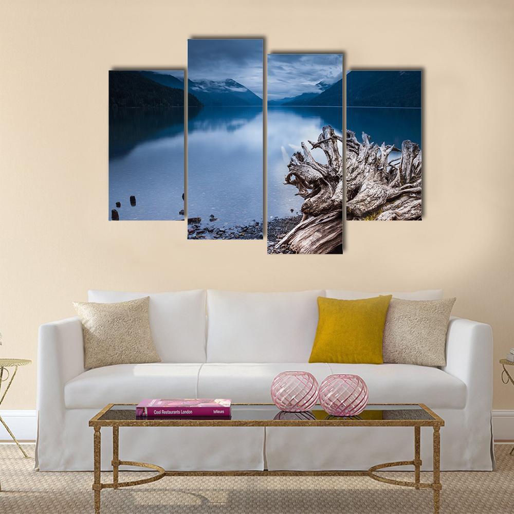 Crescent Lake Washington Canvas Wall Art-4 Pop-Gallery Wrap-50" x 32"-Tiaracle