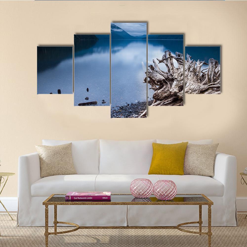 Crescent Lake Washington Canvas Wall Art-5 Star-Gallery Wrap-62" x 32"-Tiaracle