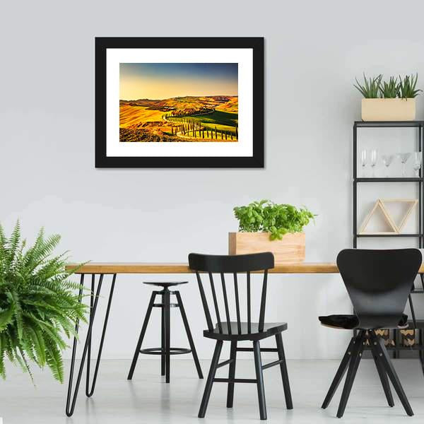 Crete Senesi Tuscany Panoramic Canvas Wall Art-1 Piece-36" x 12"-Tiaracle