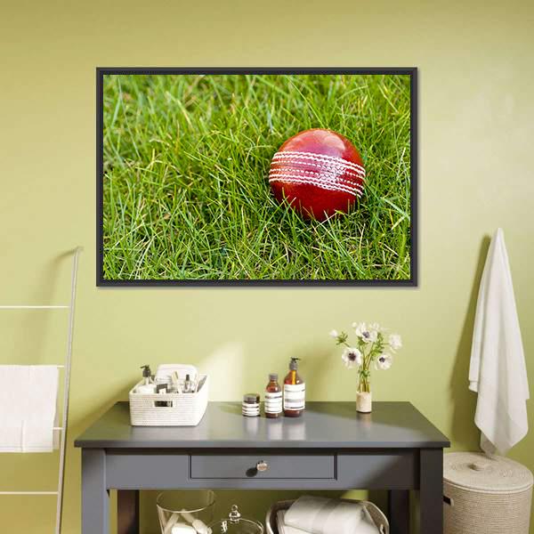 Cricket Ball Canvas Wall Art-3 Horizontal-Gallery Wrap-25&quot; x 16&quot;-Tiaracle