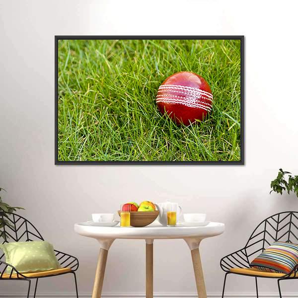 Cricket Ball Canvas Wall Art-1 Piece-Floating Frame-24&quot; x 16&quot;-Tiaracle