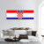 Croatia Flag Panoramic Canvas Wall Art-1 Piece-36" x 12"-Tiaracle