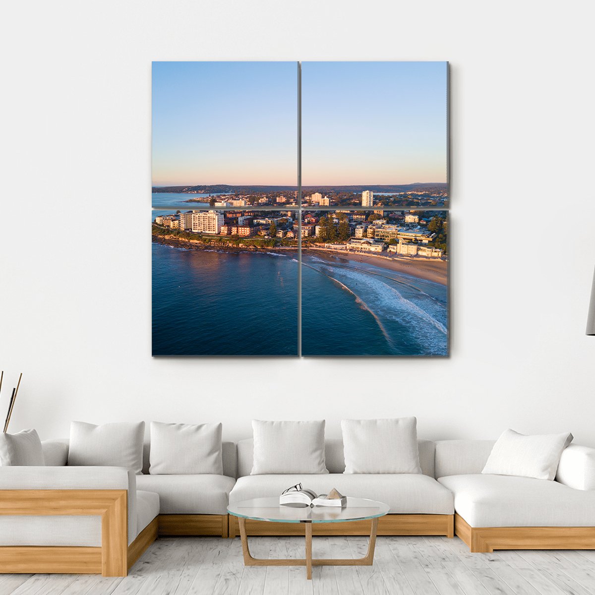 Cronulla Beach Canvas Wall Art-4 Square-Gallery Wrap-17" x 17"-Tiaracle
