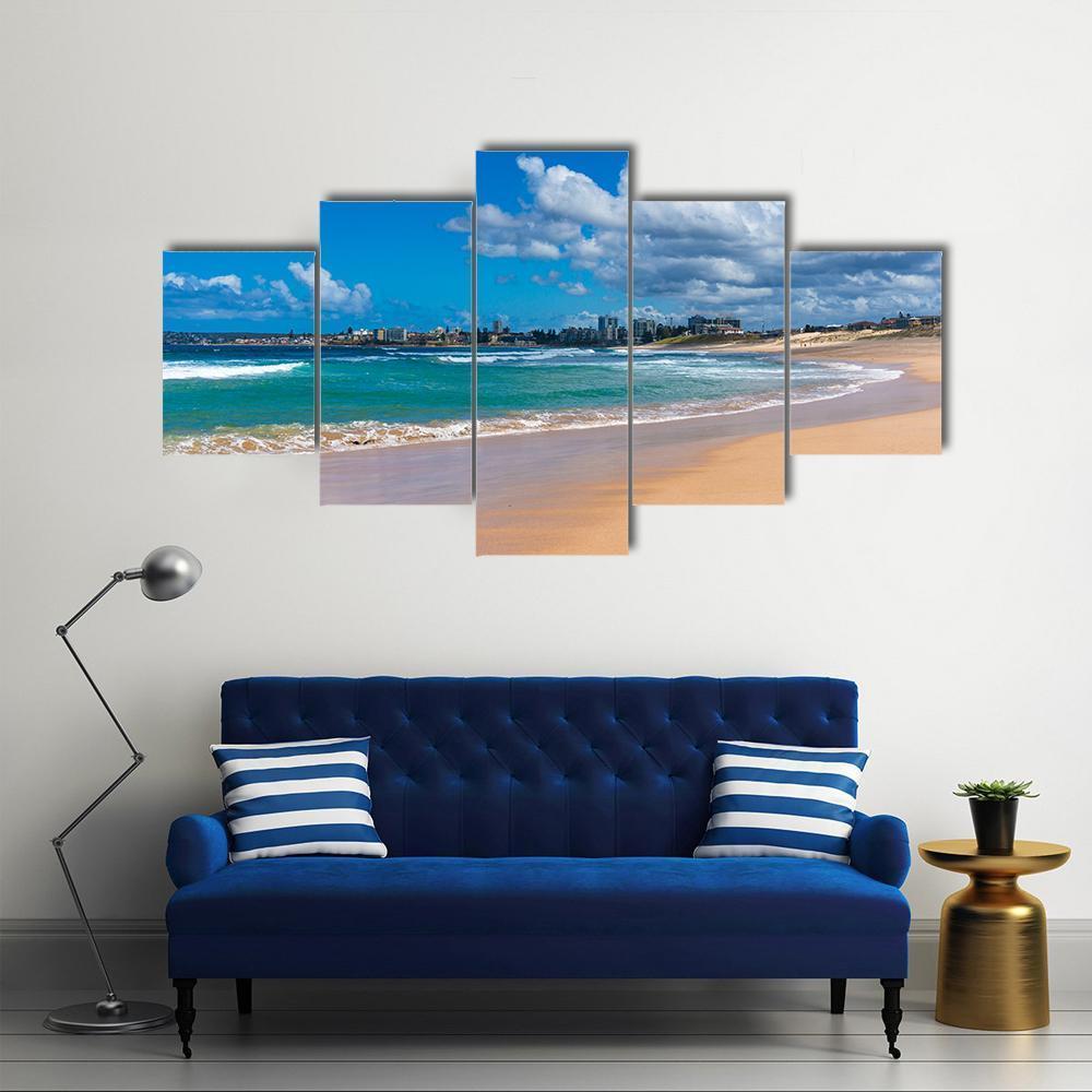 Cronulla Coastline Canvas Wall Art-5 Star-Gallery Wrap-62" x 32"-Tiaracle