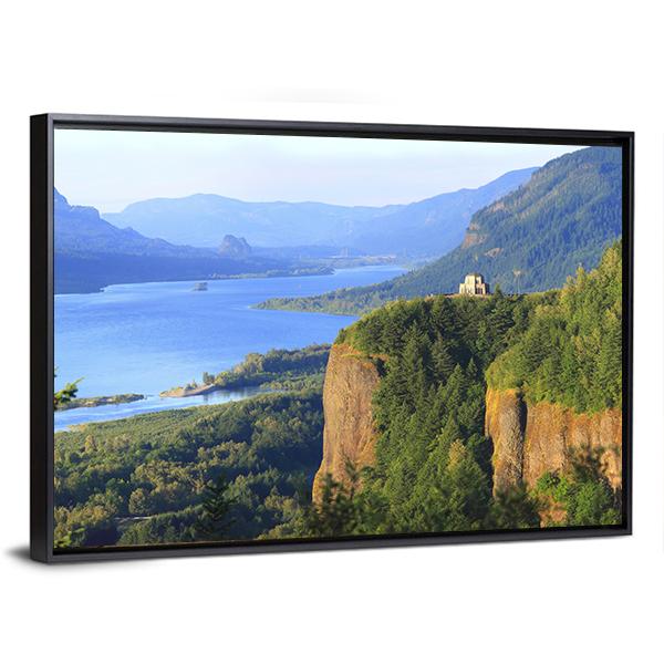 Crown Point Columbia River Canvas Wall Art-3 Horizontal-Gallery Wrap-25" x 16"-Tiaracle