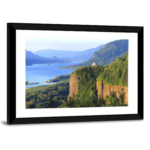 Crown Point Columbia River Canvas Wall Art-3 Horizontal-Gallery Wrap-25" x 16"-Tiaracle