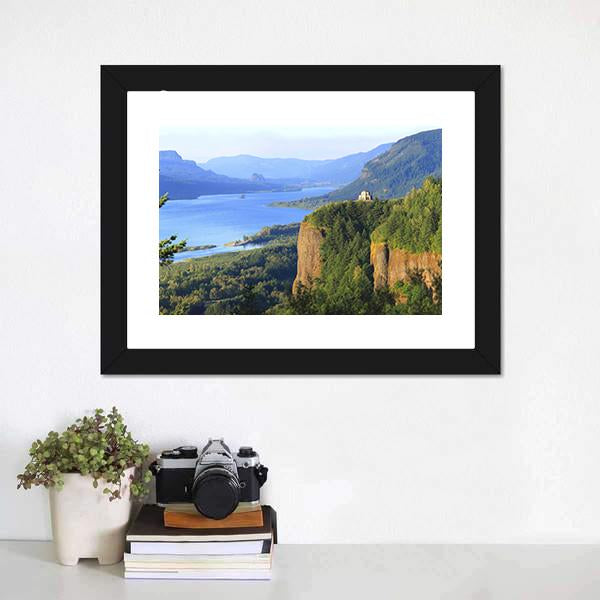 Crown Point Columbia River Canvas Wall Art-3 Horizontal-Gallery Wrap-25" x 16"-Tiaracle