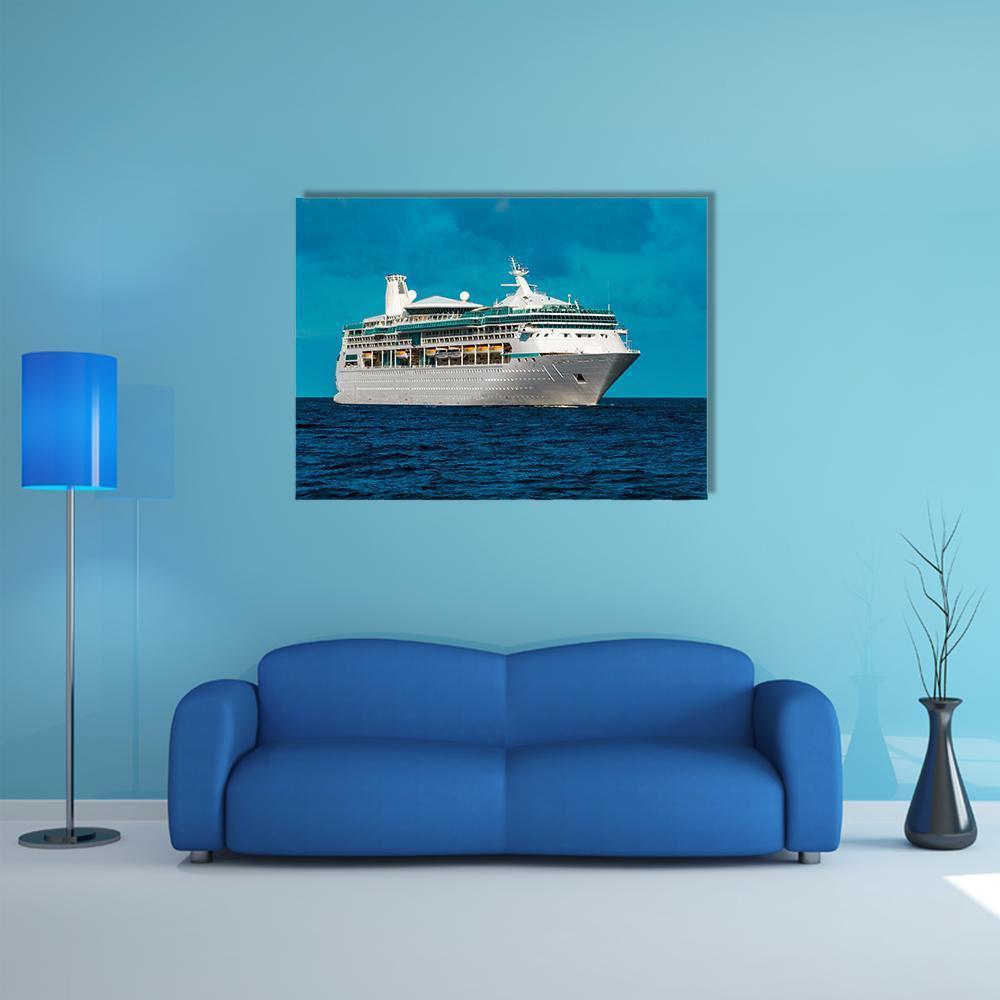 Cruise Liner Underway Canvas Wall Art-1 Piece-Gallery Wrap-48" x 32"-Tiaracle