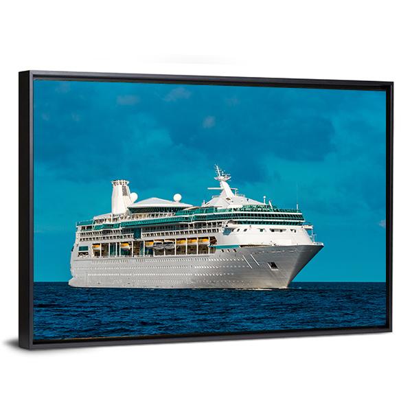 Cruise Liner Underway Canvas Wall Art-3 Horizontal-Gallery Wrap-25" x 16"-Tiaracle
