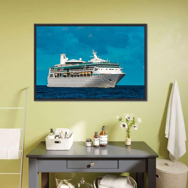 Cruise Liner Underway Canvas Wall Art-3 Horizontal-Gallery Wrap-25" x 16"-Tiaracle