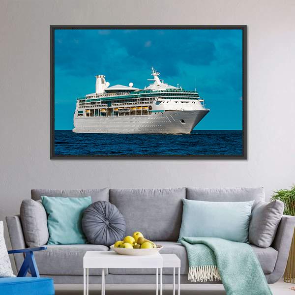 Cruise Liner Underway Canvas Wall Art-3 Horizontal-Gallery Wrap-25" x 16"-Tiaracle