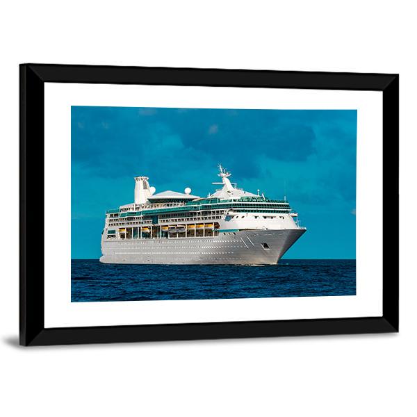 Cruise Liner Underway Canvas Wall Art-3 Horizontal-Gallery Wrap-25" x 16"-Tiaracle
