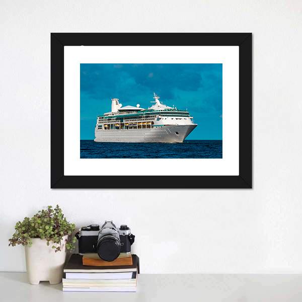 Cruise Liner Underway Canvas Wall Art-3 Horizontal-Gallery Wrap-25" x 16"-Tiaracle